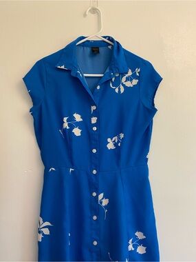 Charming blue and floral dress